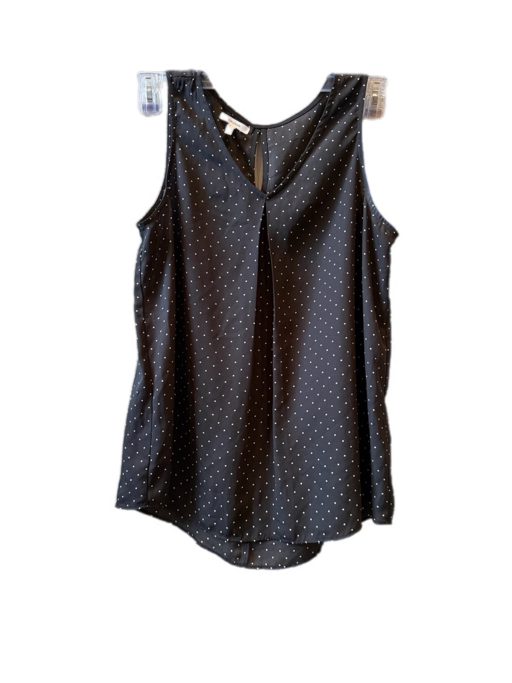 Maurice’s black and white polka dot blouse M - Picture 2 of 10